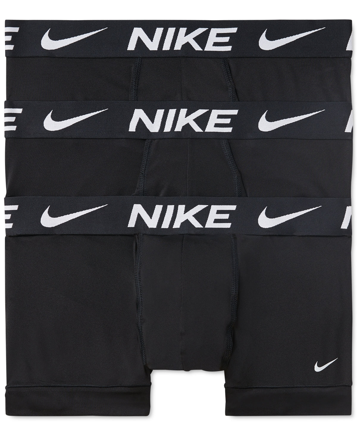 Nike Men's 3 Pack Dri Fit Essential Micro Trunks Black Size Medium