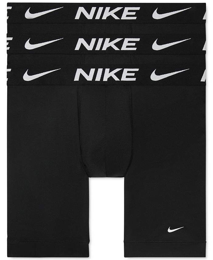 Nike Men's 3 Pack Dri Fit Essential Micro Boxer Briefs Black Size Medium