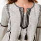 Style & Co Women's Printed Peasant Top White Size XX-Large