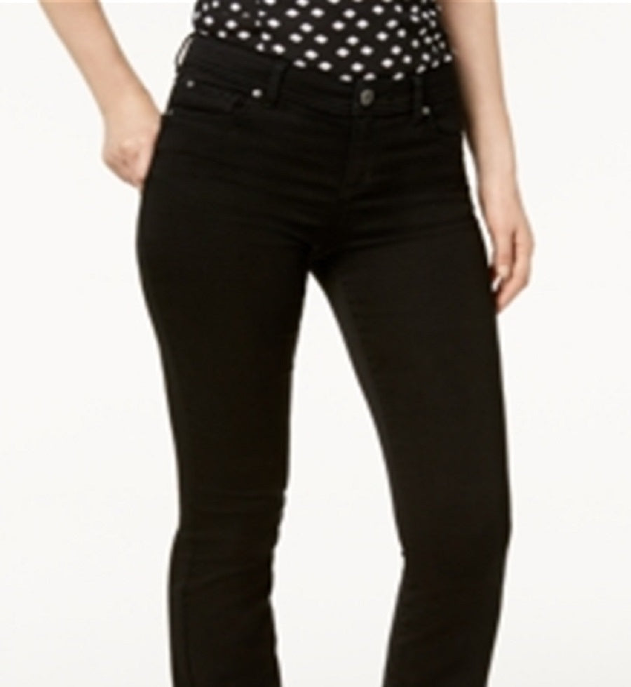 INC International Concepts Women's Curvy Fit INCFinity Bootcut Jeans Black Size 8