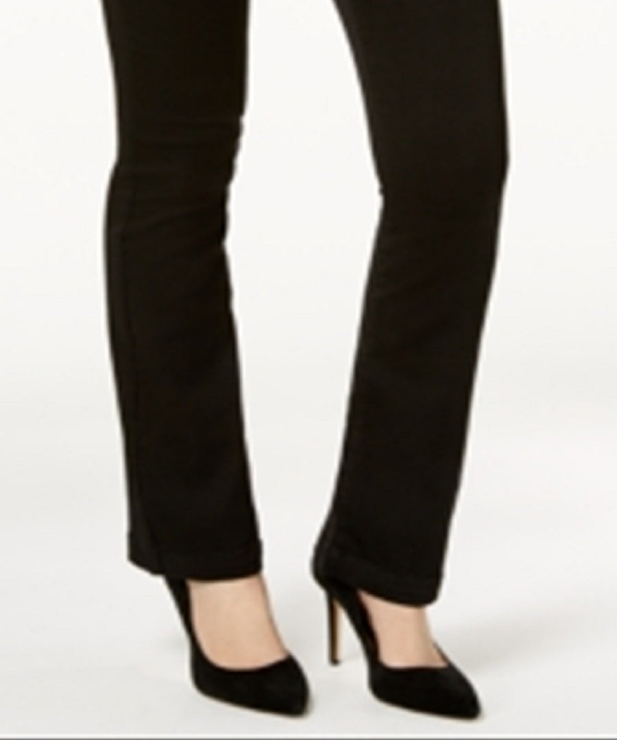 INC International Concepts Women's Curvy Fit INCFinity Bootcut Jeans Black Size 8