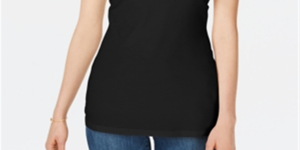 Maison Jules Women's Long Camisole Black  Size Large