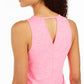 ID Ideology Women's Essentials Heathered Keyhole Back Tank Top Pink Size Large