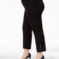 Alfani Women's Plus Studded Ankle Pants Black Size 20W