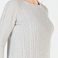 Charter Club Women's Cable Detail Sweater Gray Size Large