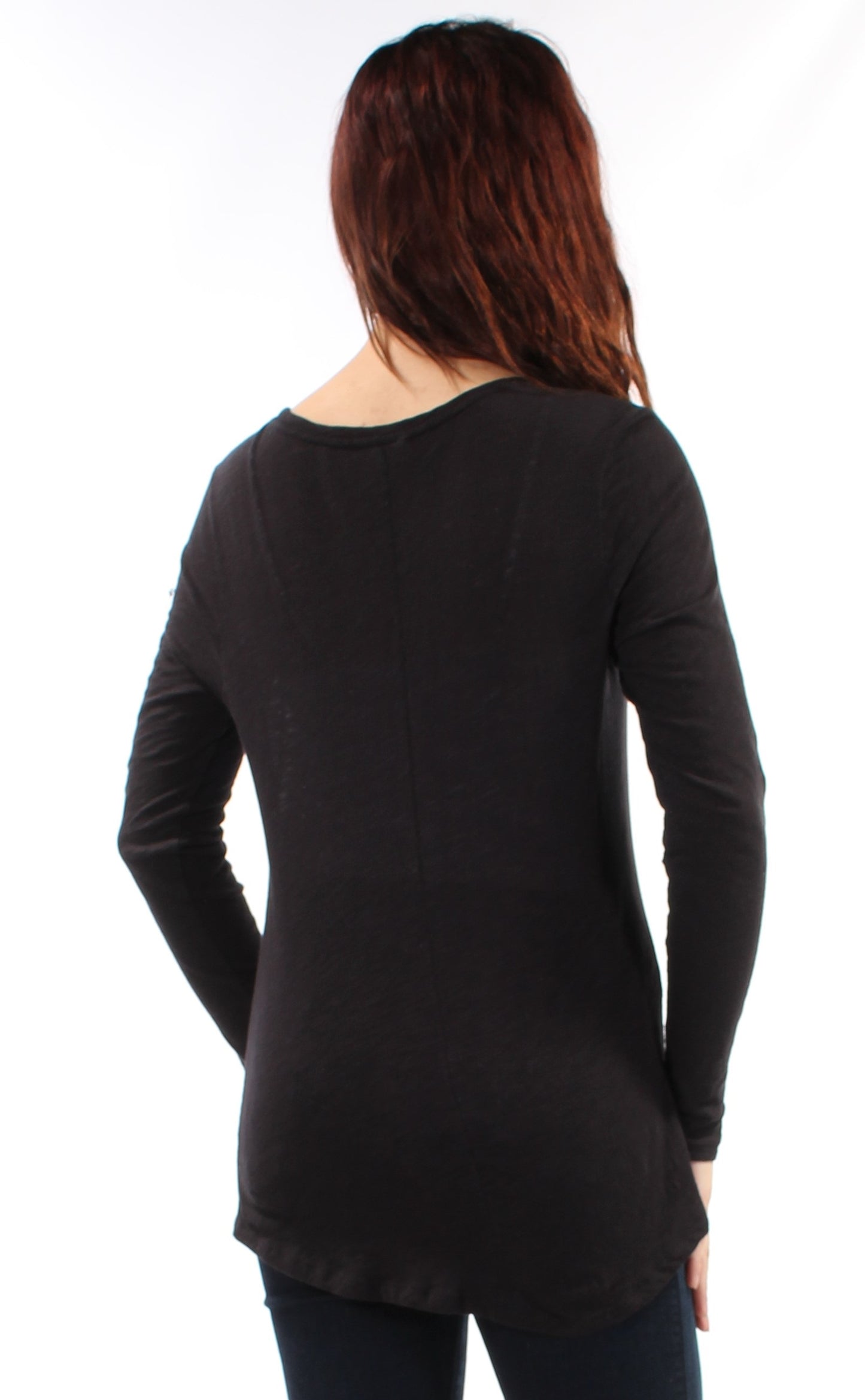 Maison Jules Women's Scoop Neck Top Black Size X-Large