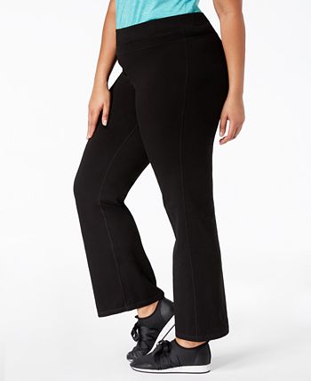 ID Ideology Women's Flex Stretch Active Yoga Pants Black Size 2X