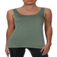 Maison Jules Women's Sleeveless Scoop Neck Tank Top Green Size Large