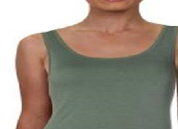 Maison Jules Women's Sleeveless Scoop Neck Tank Top Green Size Large