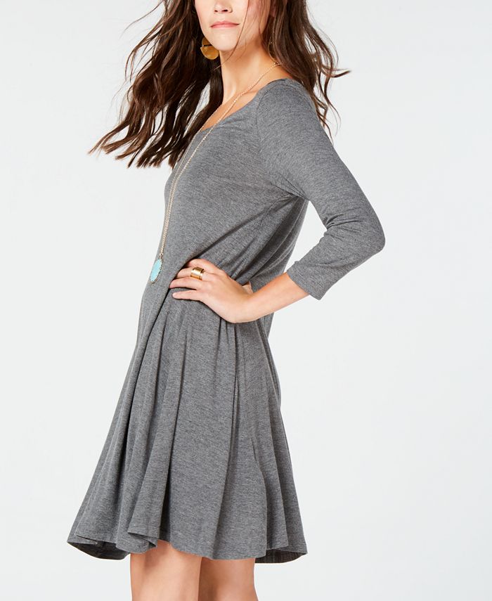 Style & Co Women's Swing Dress Gray Size Petite M