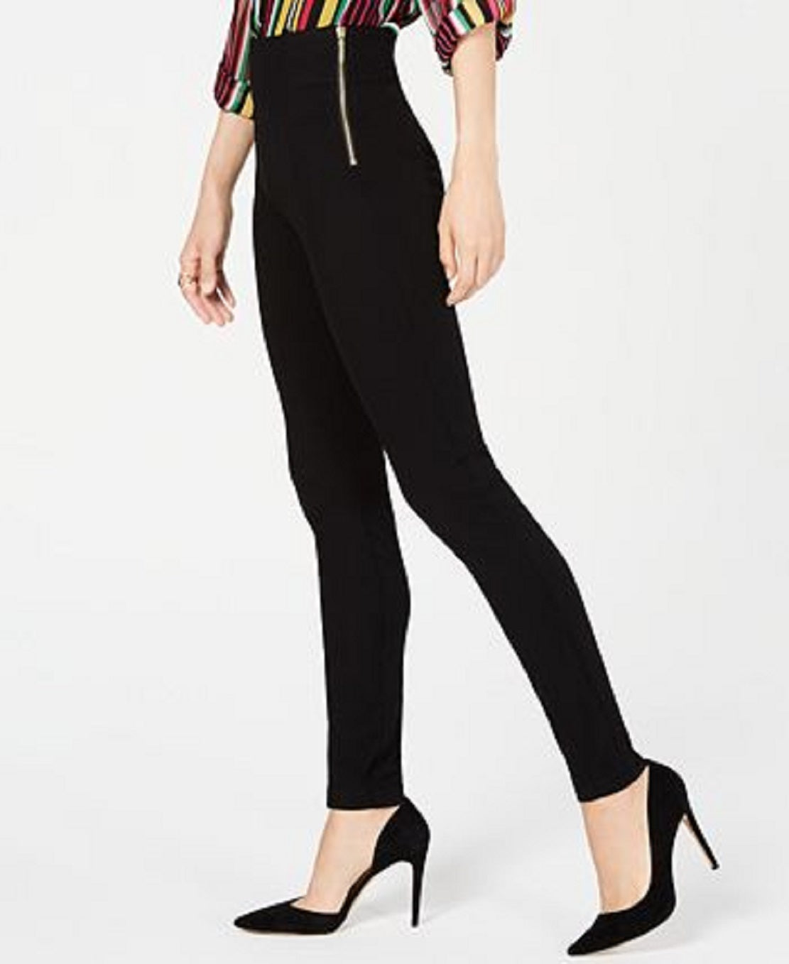 INC International Concepts Women's High Waist Skinny Pants Black Size 0