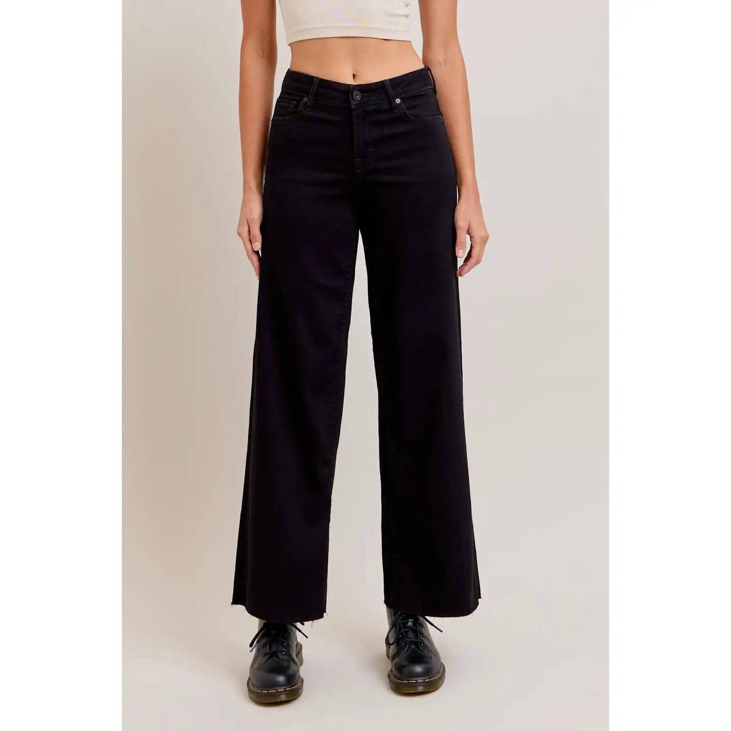 Hidden - Nori Mid Rise Wide Leg Jeans