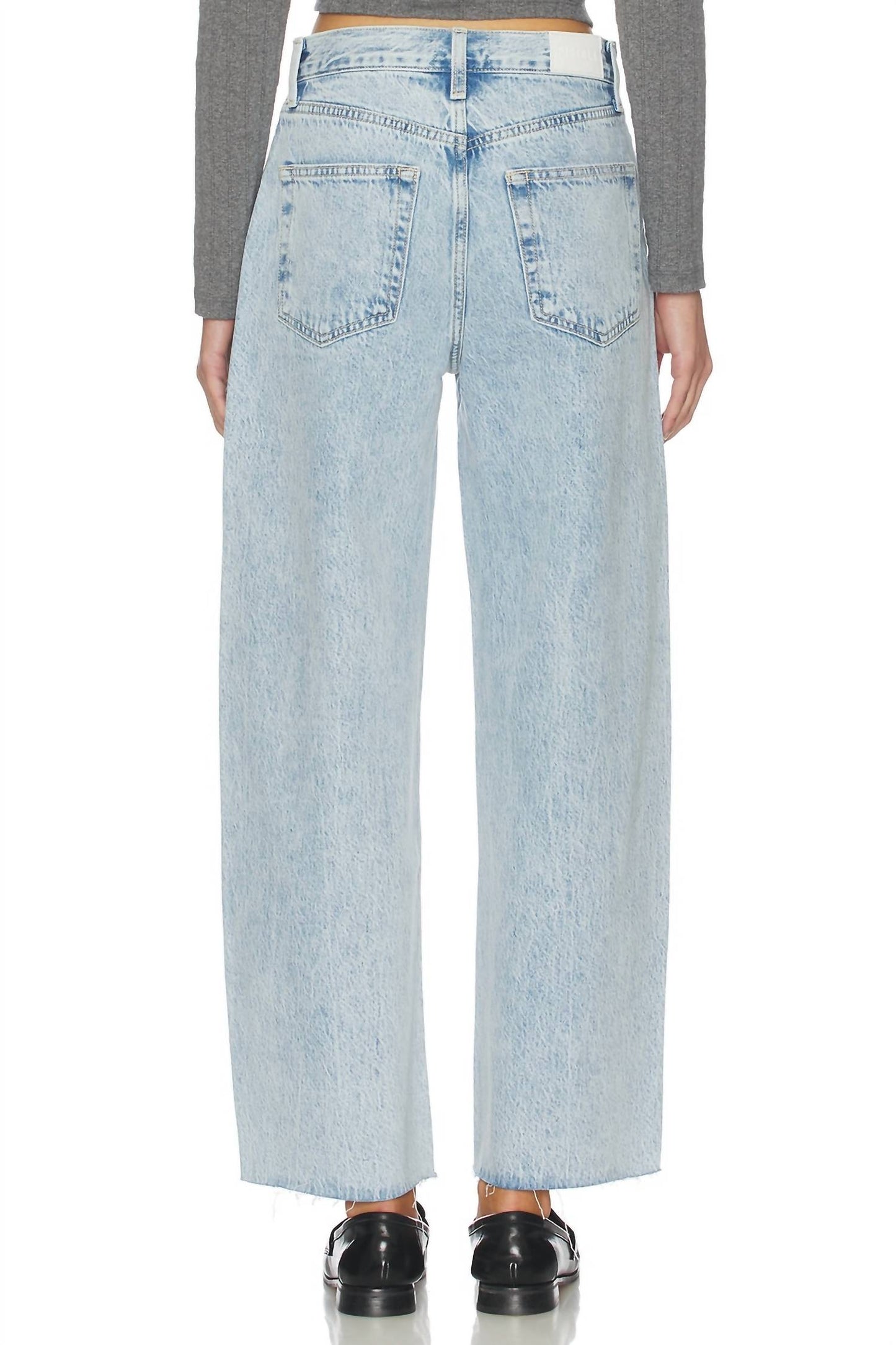 Pistola - Tate Crop High Rise Bowed Wide Leg Jeans