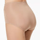 Warner's Women's No Pinching No Problems Lace Waist Brief Underwear Brown Size 8