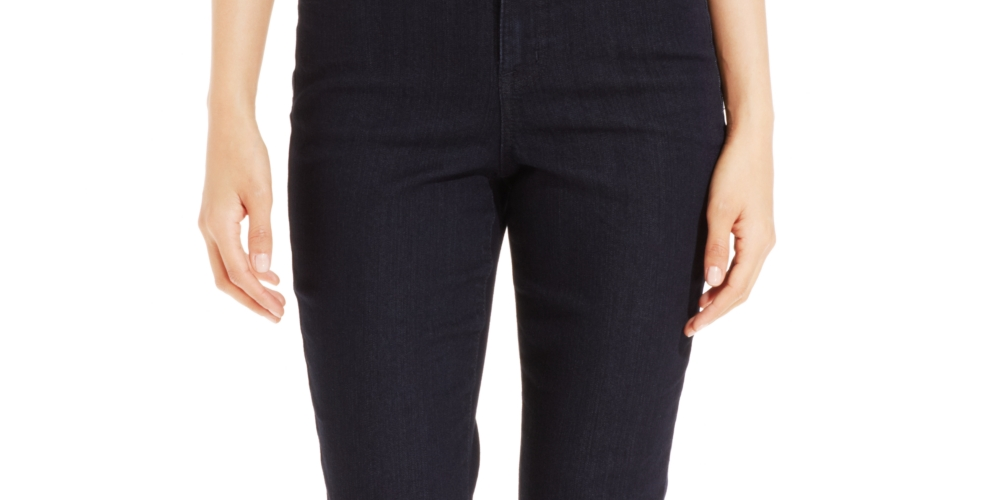 Style & Co Women's Tummy Control Slim Leg Jeans Black Size 16 Petite