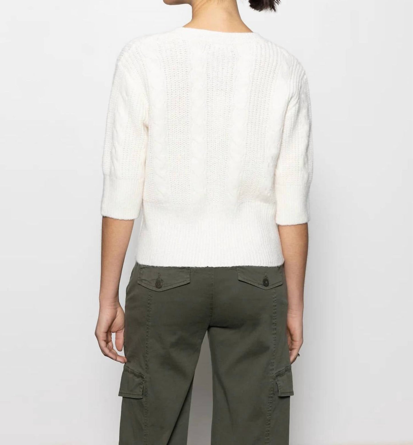 Sanctuary - Fuzzy Cable Elbow Cardigan