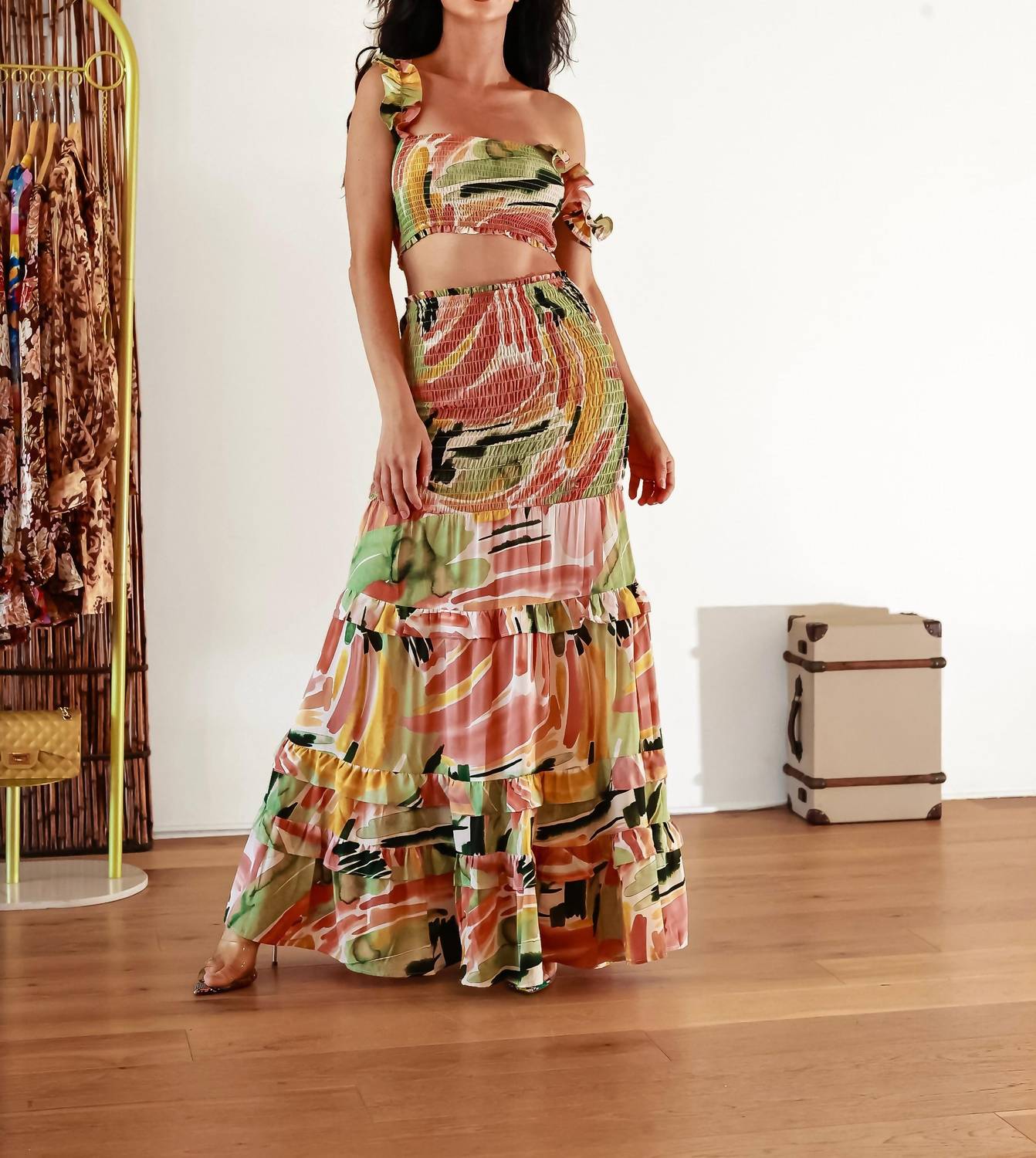 Little Secret Of Mine - Women's Crop Top And Maxi Skirt Set