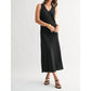 Fun 2 Fun - Satin V-neck Maxi Dress