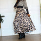 Little Secret Of Mine - Women's Animal Print Long Sleeve Maxi Dress