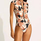 Seafolly - Secret Garden Zip Front One Piece