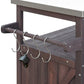 K&K Outdoor Kitchen Island, Rolling Bar Cart & Storage Cabinet