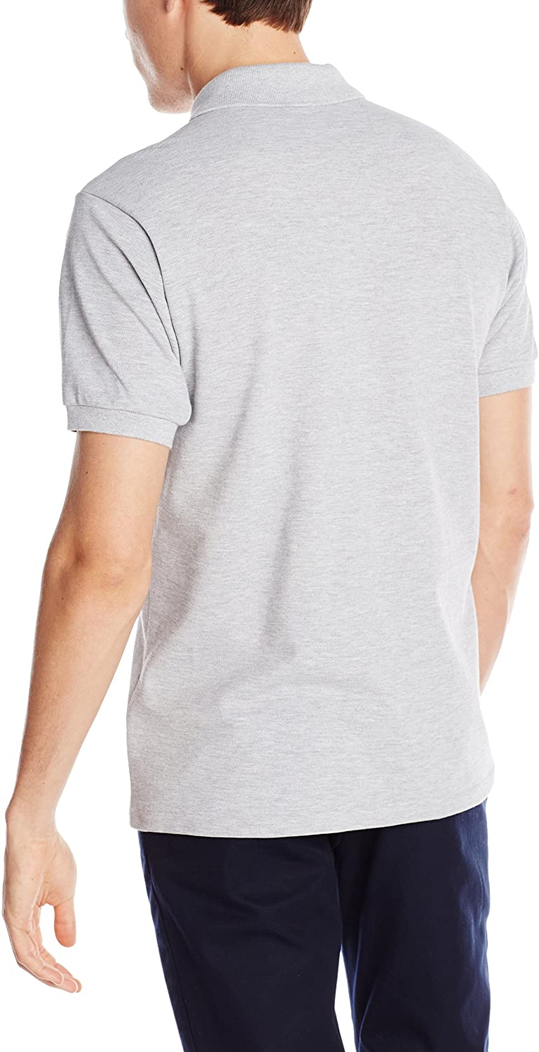 Lacoste Men's Classic Short Sleeve Chine Pique Polo Shirt Grey Size XL