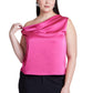 ELOQUII Women's Plus Size Twisted Satin Top - 14, Beetroot Purple