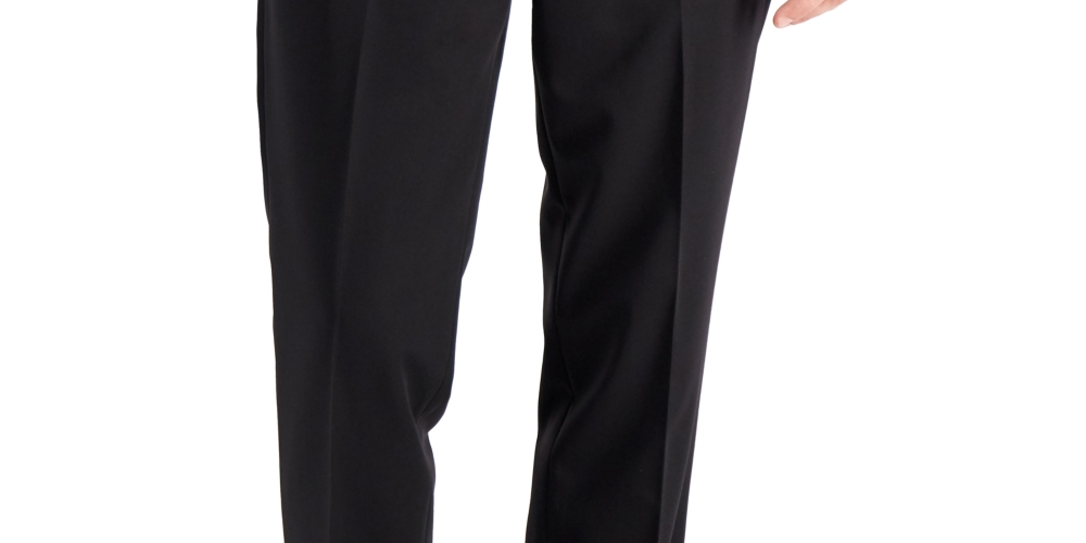 Perry Ellis Men's Modern Fit Stretch Solid Resolution Pants Black Size 32X30
