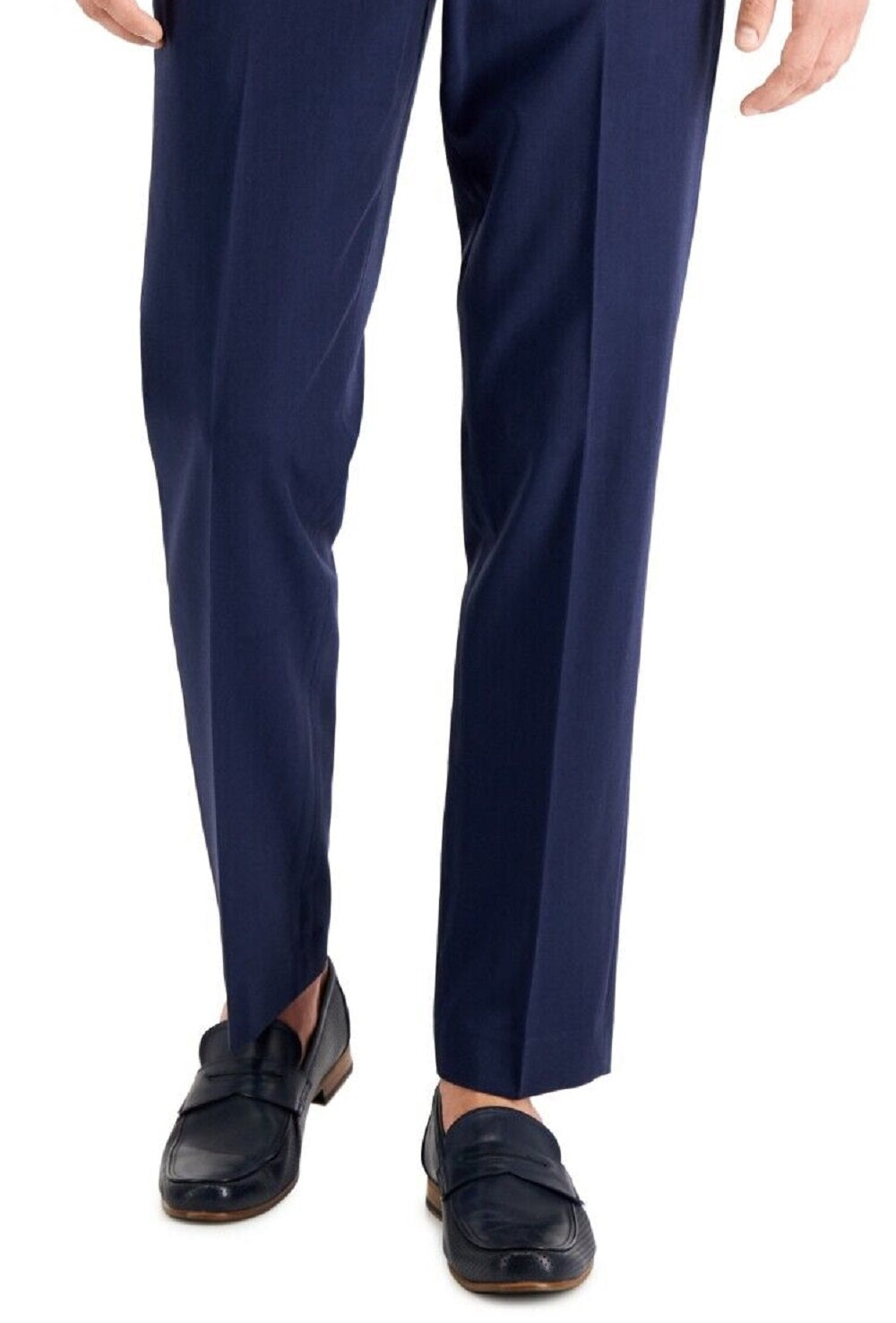 Perry Ellis Men's Modern Fit Stretch Solid Resolution Pants Blue Size 34X30