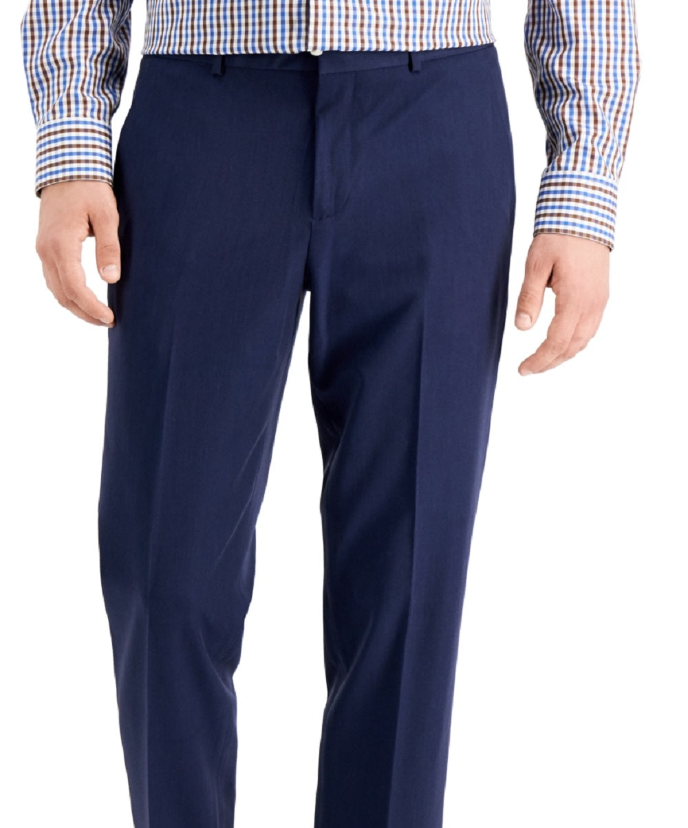 Perry Ellis Men's Modern Fit Stretch Solid Resolution Pants Blue Size 36X30