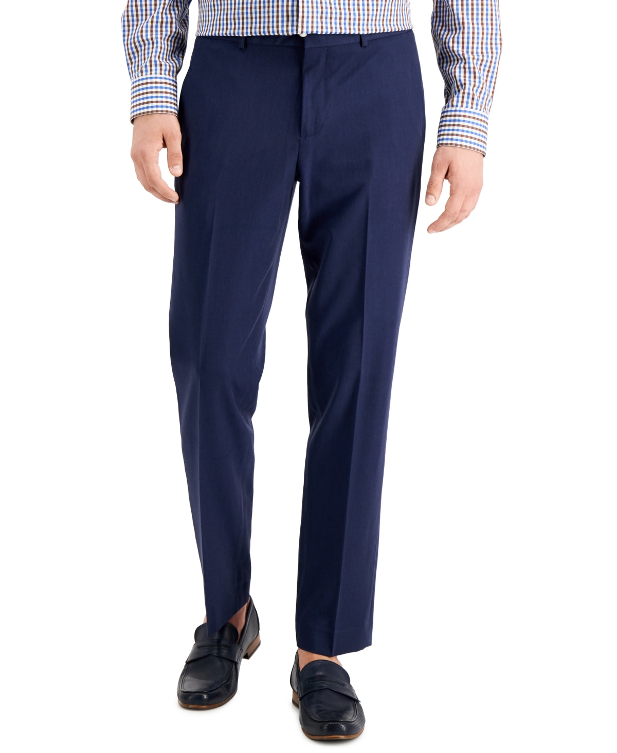 Perry Ellis Men's Modern Fit Stretch Solid Resolution Pants Blue Size 36X30