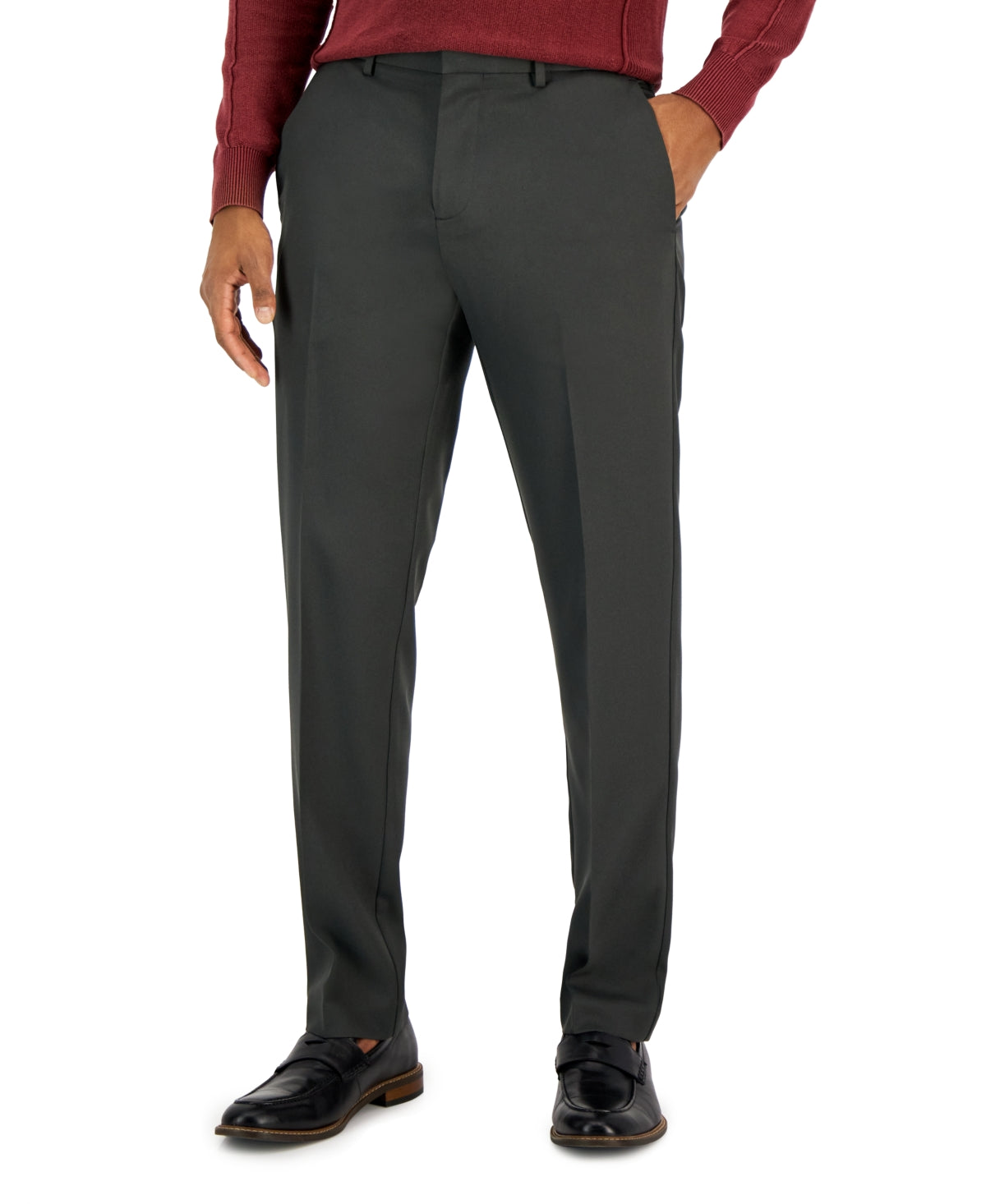 Perry Ellis Men's Modern Fit Twill Pants Gray Size 36X30