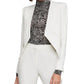 BCBGMAXAZRIA Women's Lloyd Asymmetrical Open Front Blazer White Size Small
