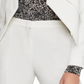 BCBGMAXAZRIA Women's Lloyd Asymmetrical Open Front Blazer White Size Small