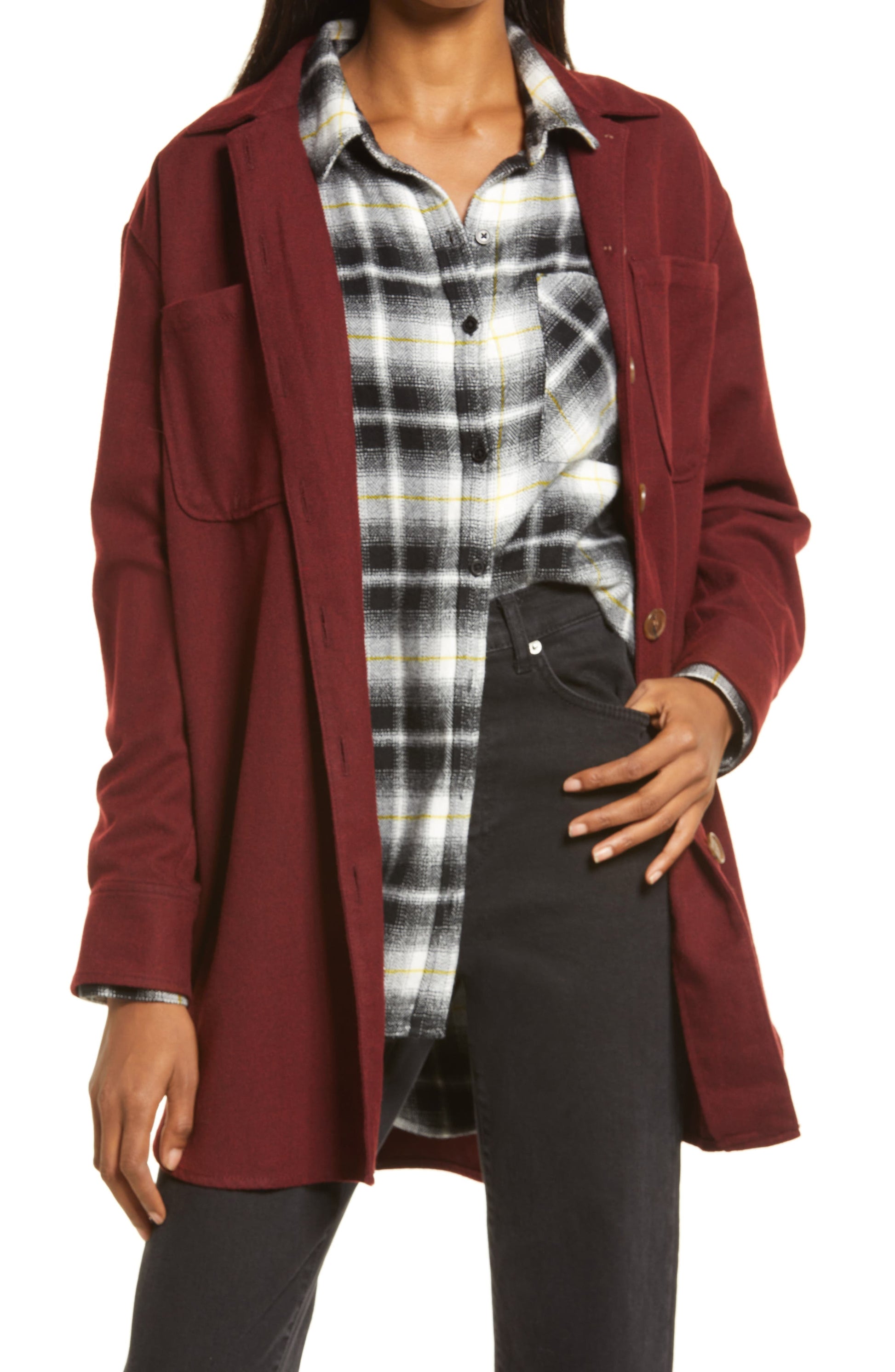 treasure-bond-long-shirt-jacket-red-grape