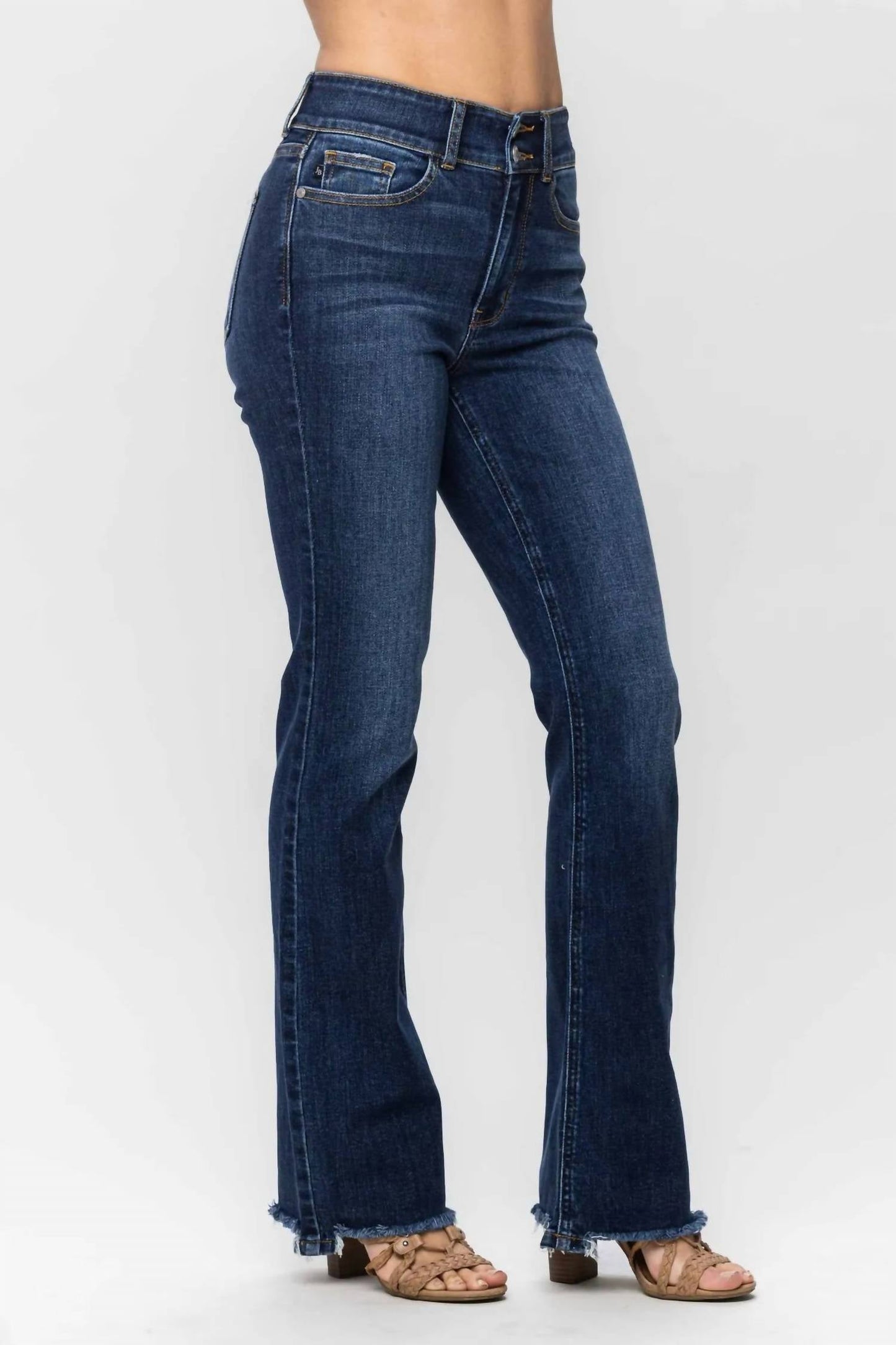 Judy Blue - High Waist Vintage Frayed Hem Bootcut Jean