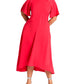 ELOQUII Women's Plus Size Seam Detail Relaxed Midi Dress - 18, Berry