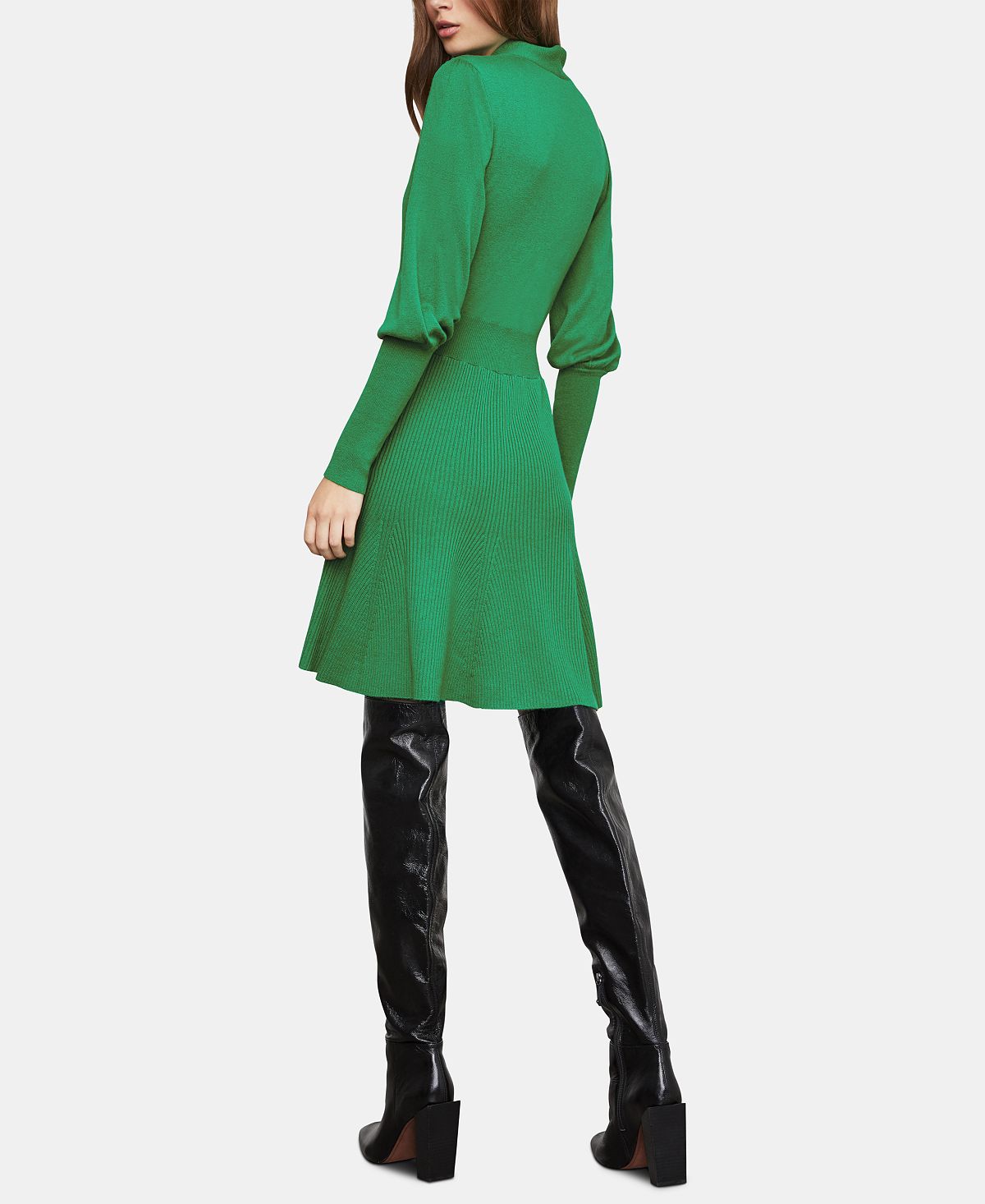BCBGMAXAZRIA Women's Wool Blend Knit Sweaterdress Green Size X-Small