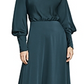 BCBGMAXAZRIA Women's Satin Drape Maxi Dress Green Size 8