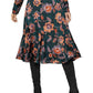 Bcbgmaxazria Women's Floral Satin Georgette Wrap Dress Blue Size Large