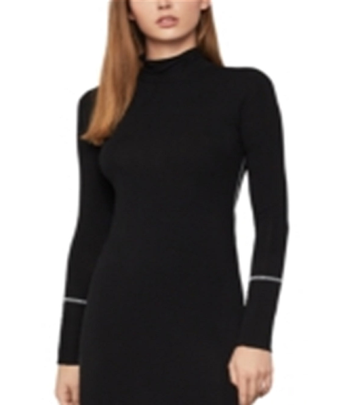 BCBGMAXAZRIA Women's Jersey Mock Neck Dress Black Size XX-Small