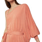 BCBGMAXAZRIA Women's Asymmetric One Shoulder Cocktail Dress Orange Size Medium
