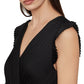 BCBGMAXAZRIA Women's Maxi Dress Pleated Colorblock Black Size Medium