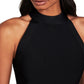 BCBGMAXAZRIA Women's Sleeveless Mock Neck Halter Sweater Black Size Small