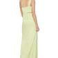 BCBGMAXAZRIA Women's One Shoulder Cut Out Evening Dress Green Size Medium