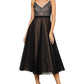 BCBGMAXAZRIA Women's Lace V Neck MIDI Dress Pink Size X-Small