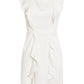 BCBGMAXAZRIA Women's Max Azria Ruffled Sleeveless V Neck Mini Dress White Size 4