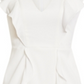 BCBGMAXAZRIA Women's Max Azria Ruffled Sleeveless V Neck Mini Dress White Size 4