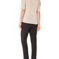 BCBGMAXAZRIA Women's Woven Puff Sleeves Blouse Pink Size Small