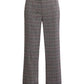 BCBGMAXAZRIA Women's Plaid Print Cropped Pants Black Size 6